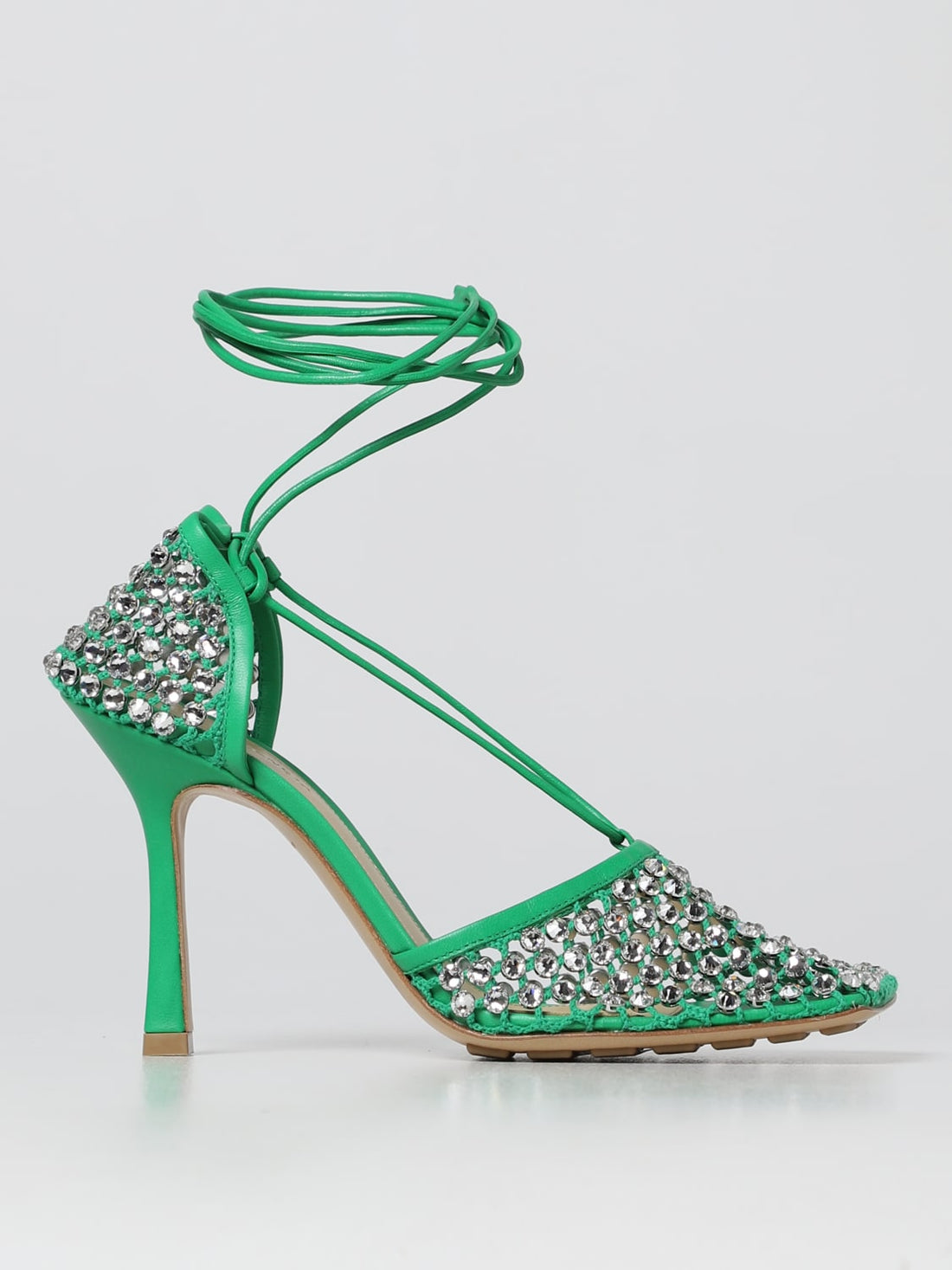 Bottega Veneta Bottega Veneta Sparkle Stretch Lace-up Sandals