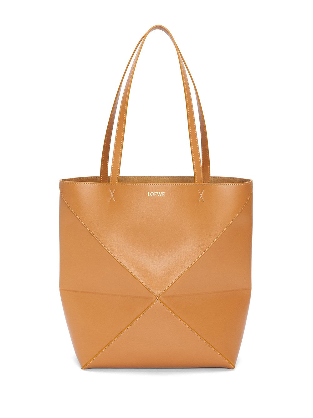 Loewe Medium Puzzle Fold Tote In Shiny Calfskin