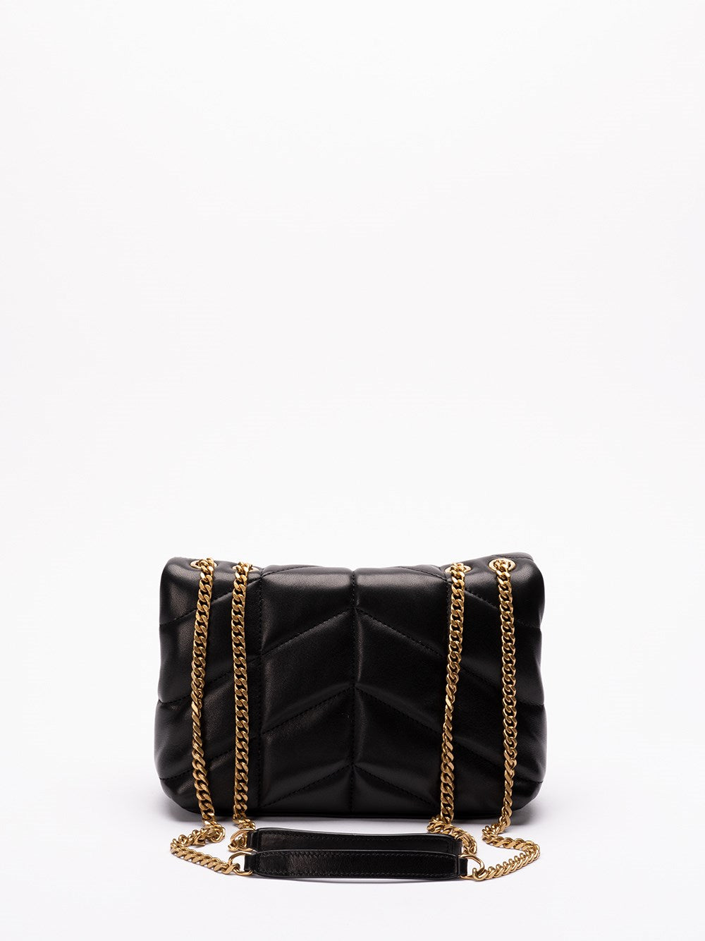 Loulou Toy Puffer Black Leather Shoulder Bag