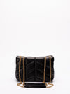 Loulou Toy Puffer Black Leather Shoulder Bag