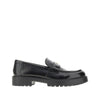 leather loafers with lug sole