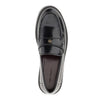leather loafers with lug sole