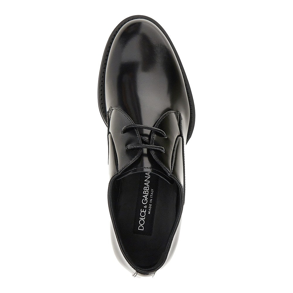 spazzolato leather laced shoes