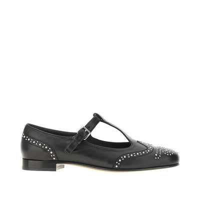 nappa leather mary-jane flat shoes