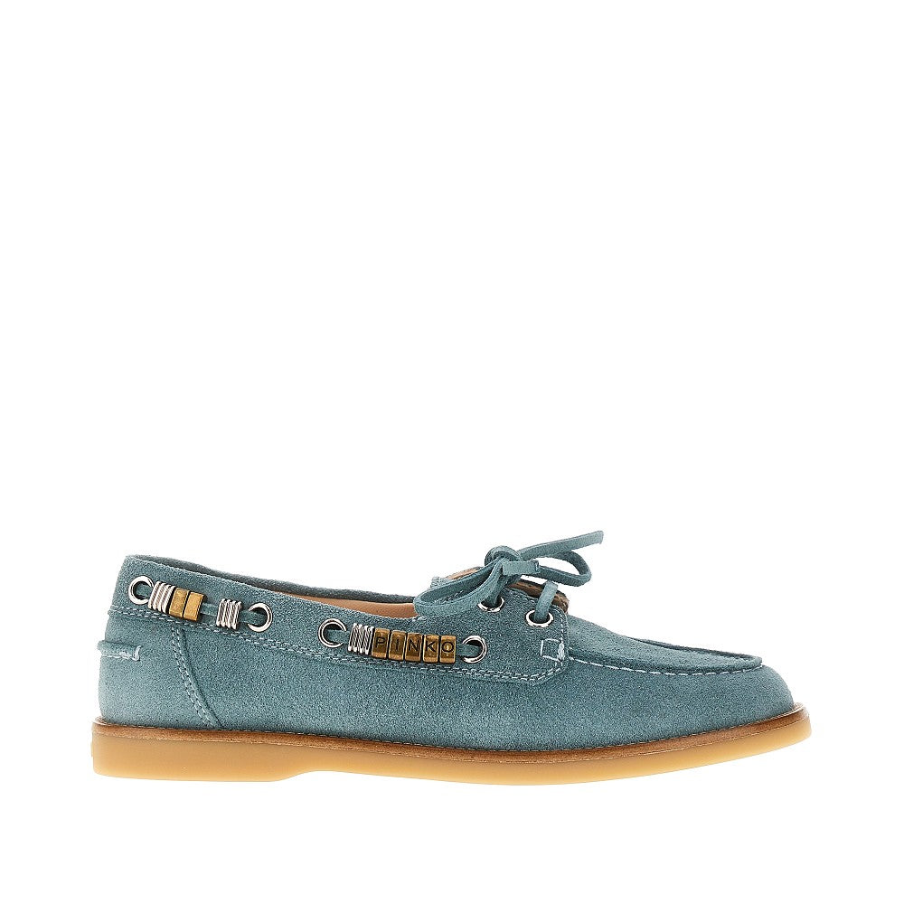 PINKO 36 suede leather boat shoes