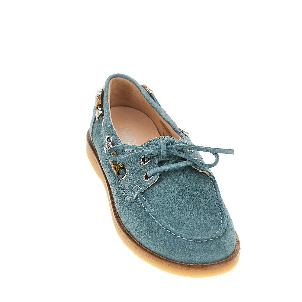 PINKO 37 suede leather boat shoes