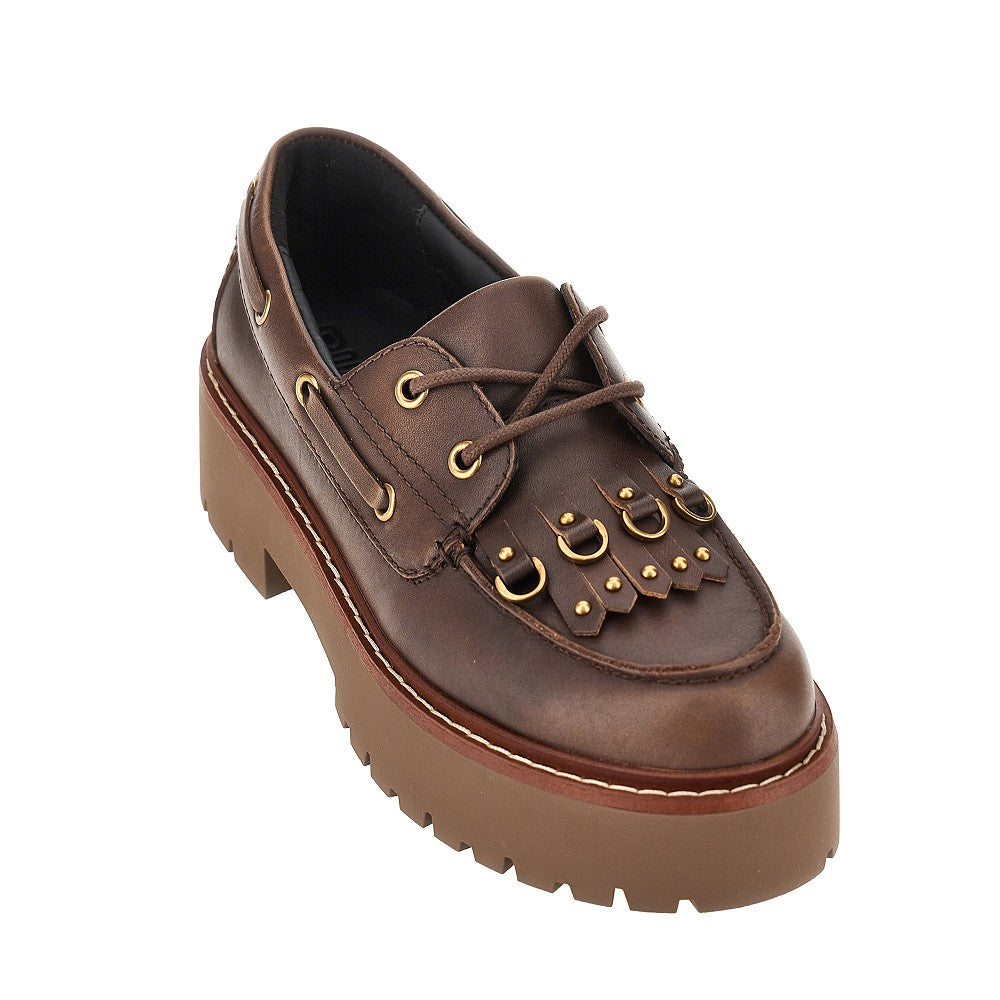 margaret leather boat shoes