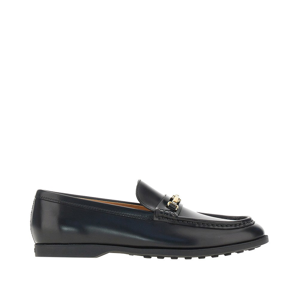 TODS 36+ leather loafers with t oval horsebit