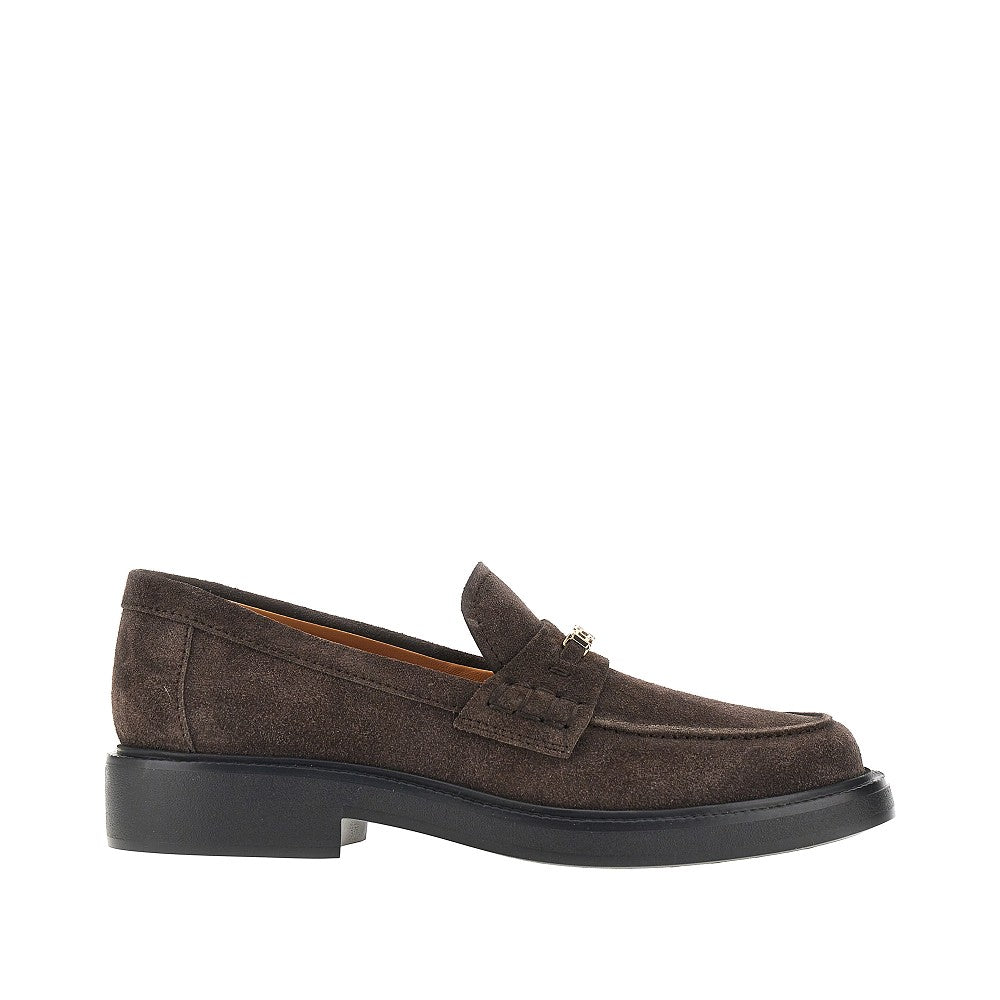 TODS 36 suede leather loafers with logo