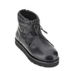 leather ankle-boots with drawstring