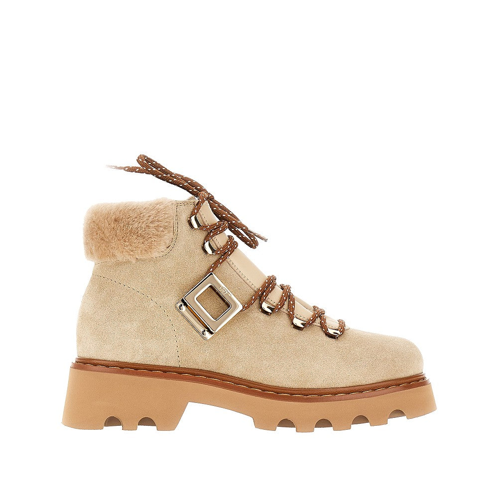 ROGER VIVIER 36 viv rangers truck suede leather boots