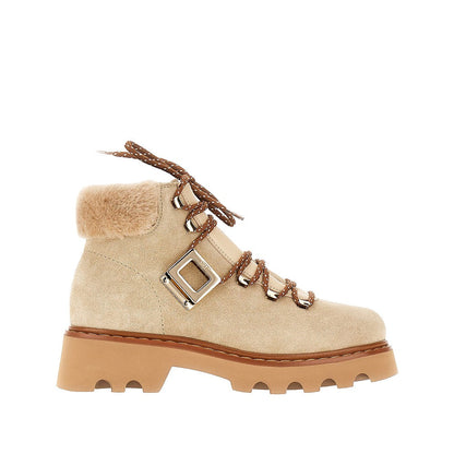 ROGER VIVIER 36 viv rangers truck suede leather boots