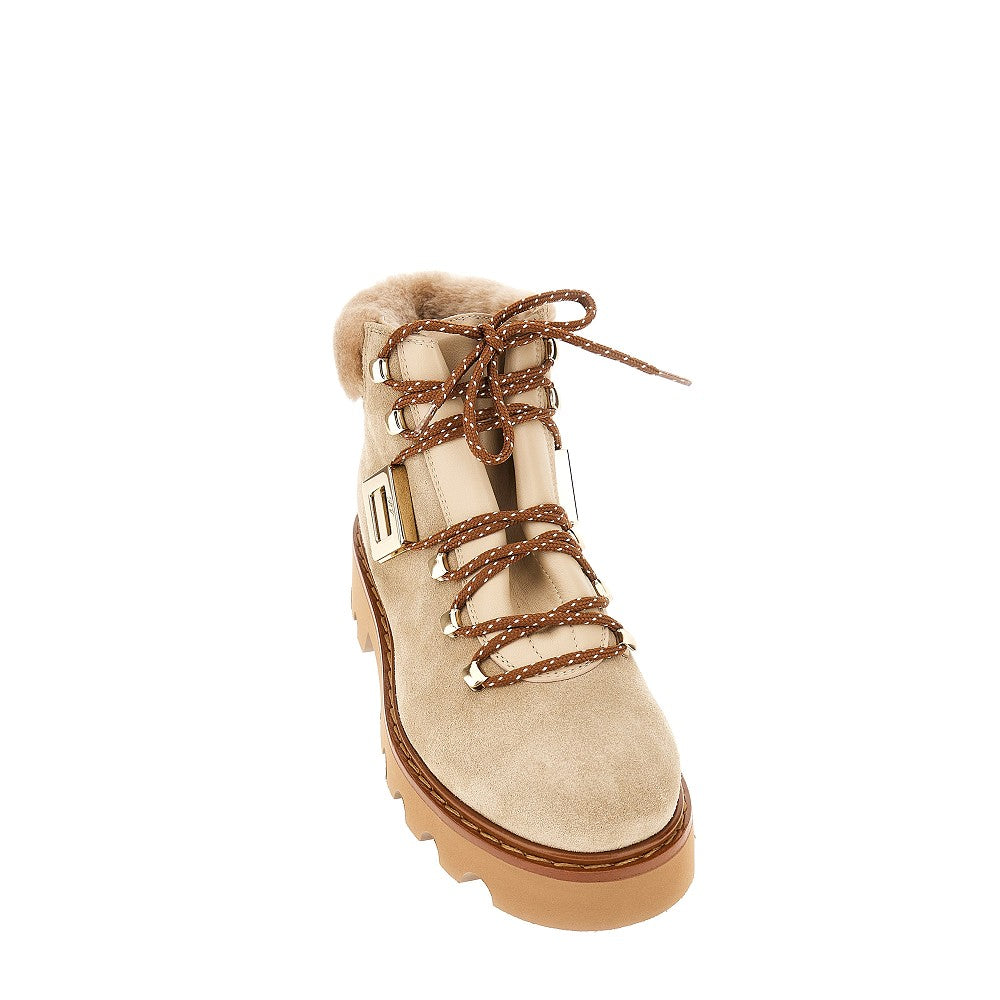 ROGER VIVIER 36 viv rangers truck suede leather boots