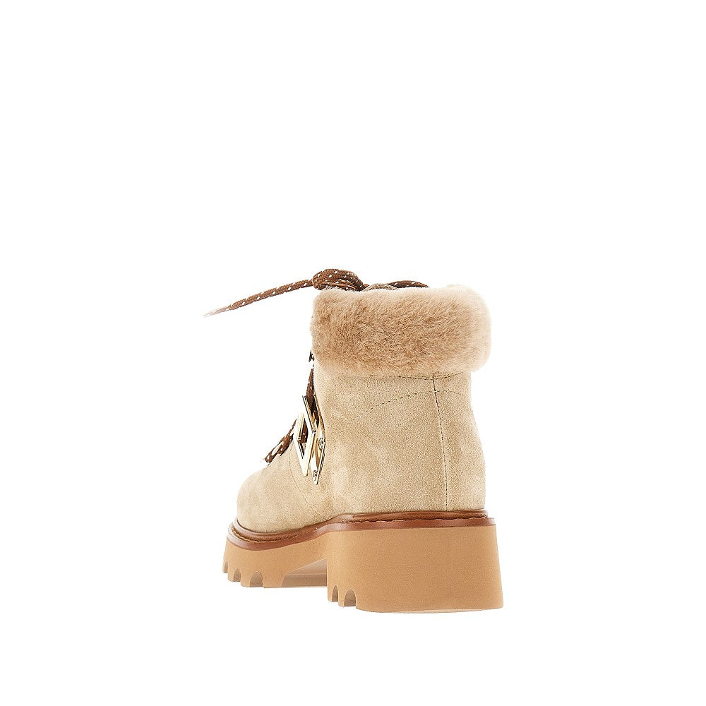 ROGER VIVIER 36 viv rangers truck suede leather boots