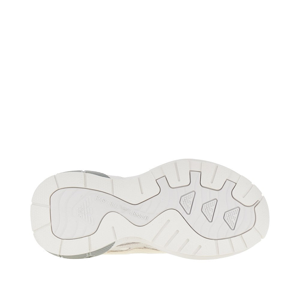 mesh sneakers with leather details