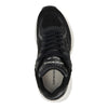 knitted sneakers with faux leather details