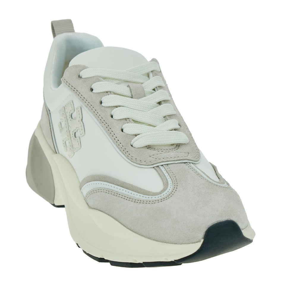 TORY BURCH 8 nylon and leather good luck sneakers