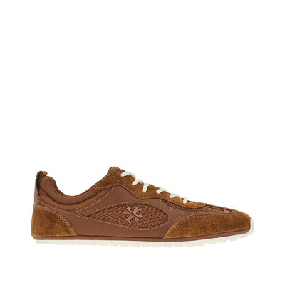 field mesh and leather sneakers