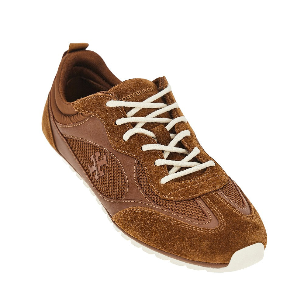 TORY BURCH 6 field mesh and leather sneakers