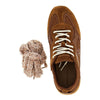field mesh and leather sneakers