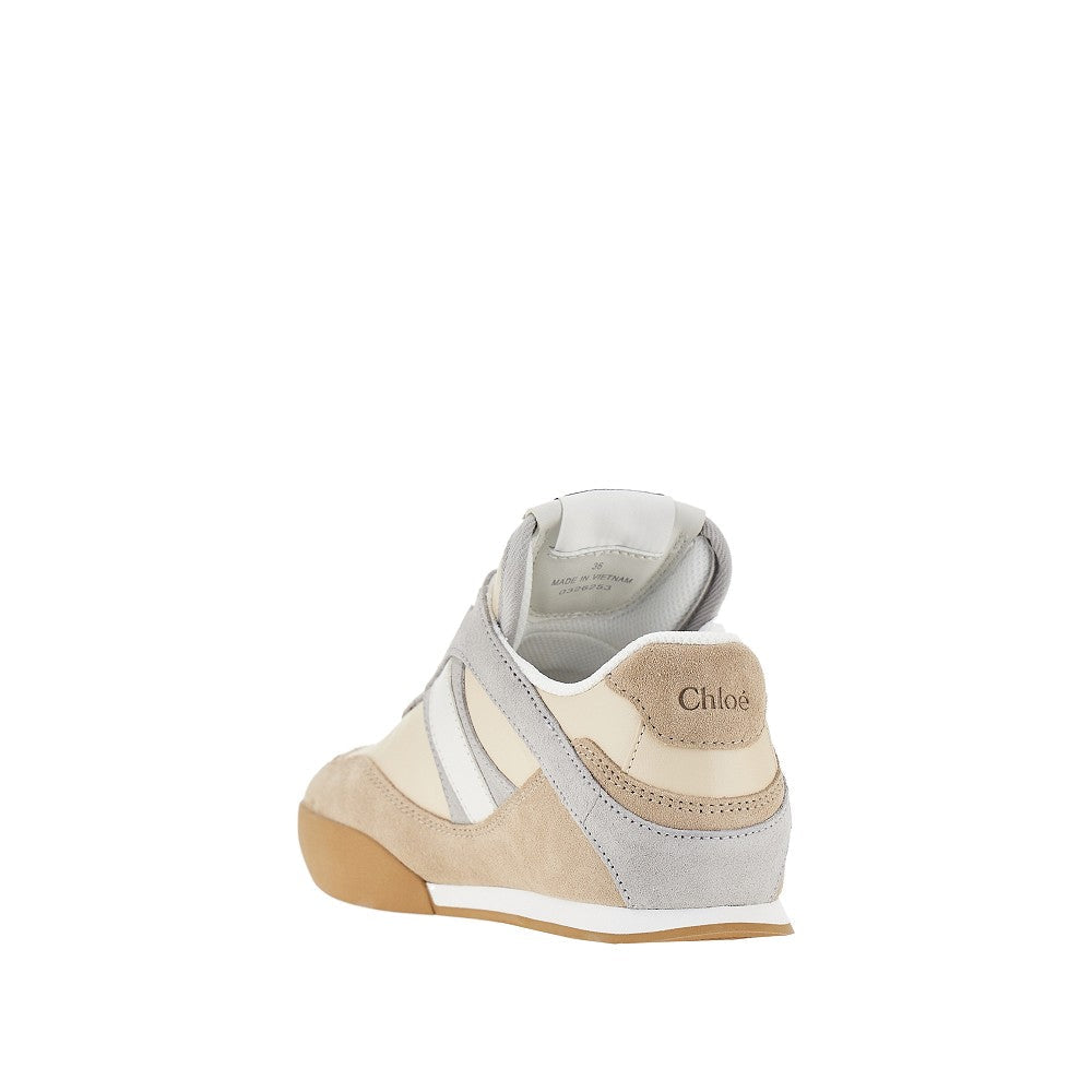 chloé kick leather sneakers