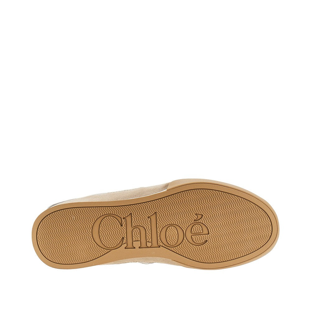 chloé kick leather sneakers