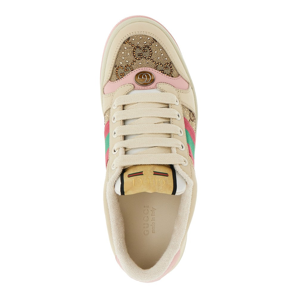 GUCCI 36 screener sneakers with gg crystals