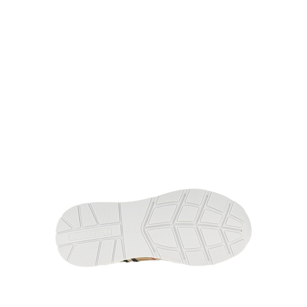 check cotton sneakers