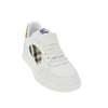 leather and check fabric terrace sneakers