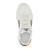 leather and check fabric terrace sneakers