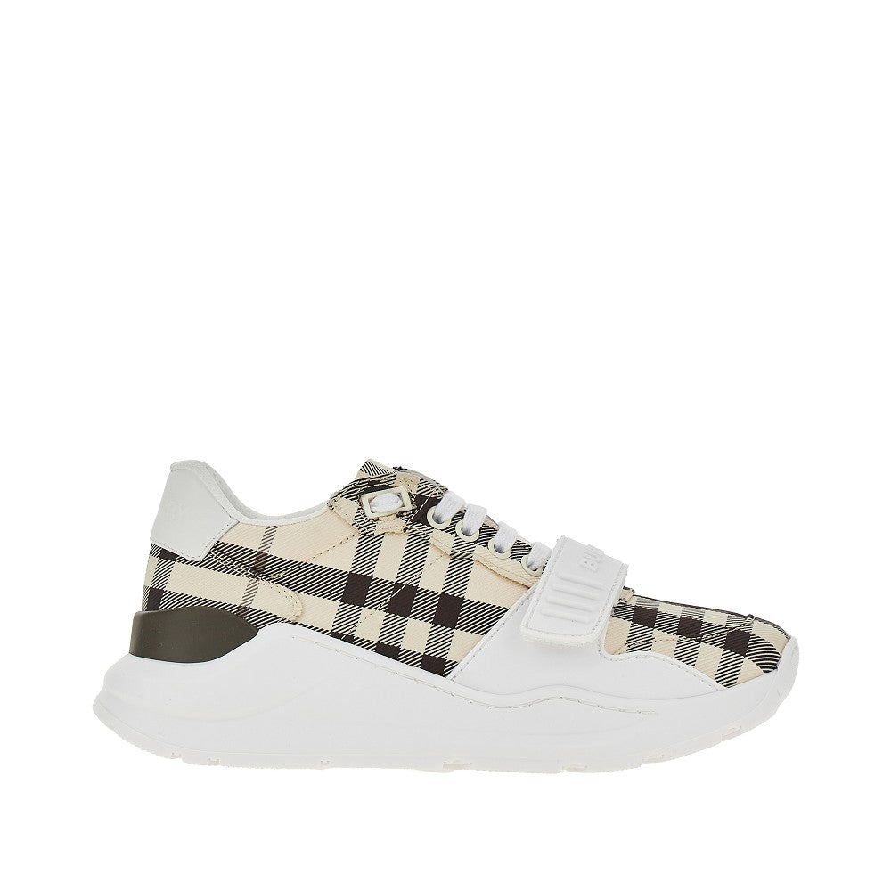 check fabric sneakers