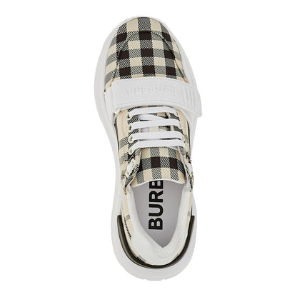 BURBERRY 36 check fabric sneakers