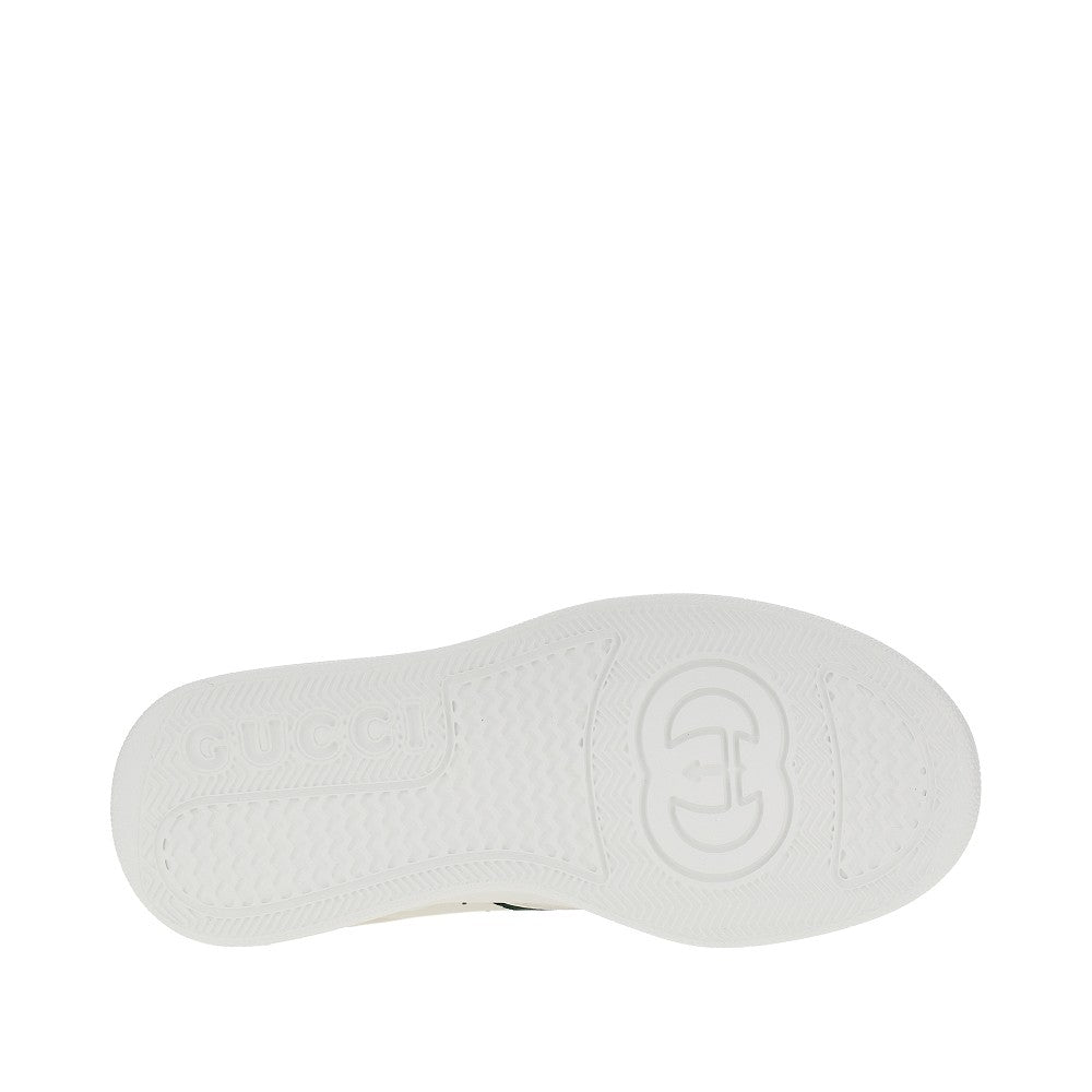 oversized sole leather sneakers