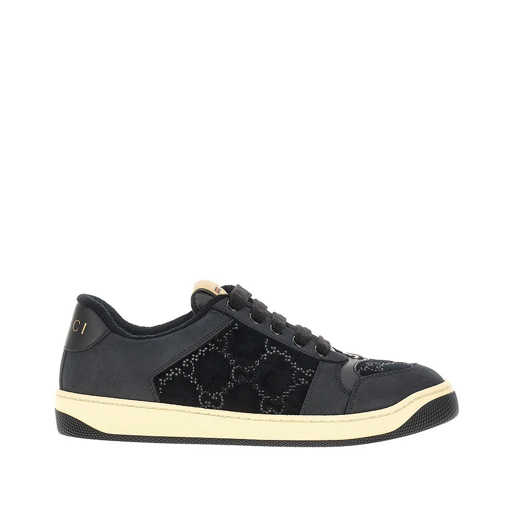 strass-embellished screener sneakers