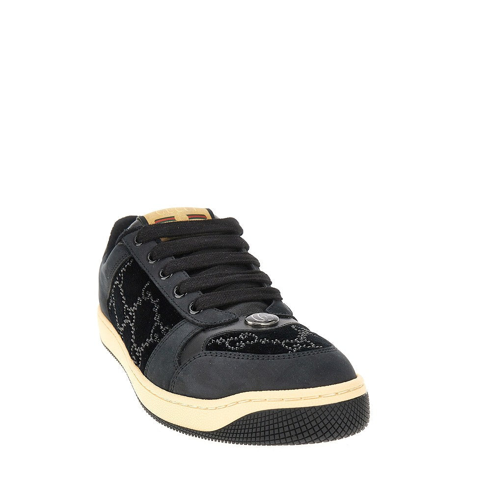 strass-embellished screener sneakers