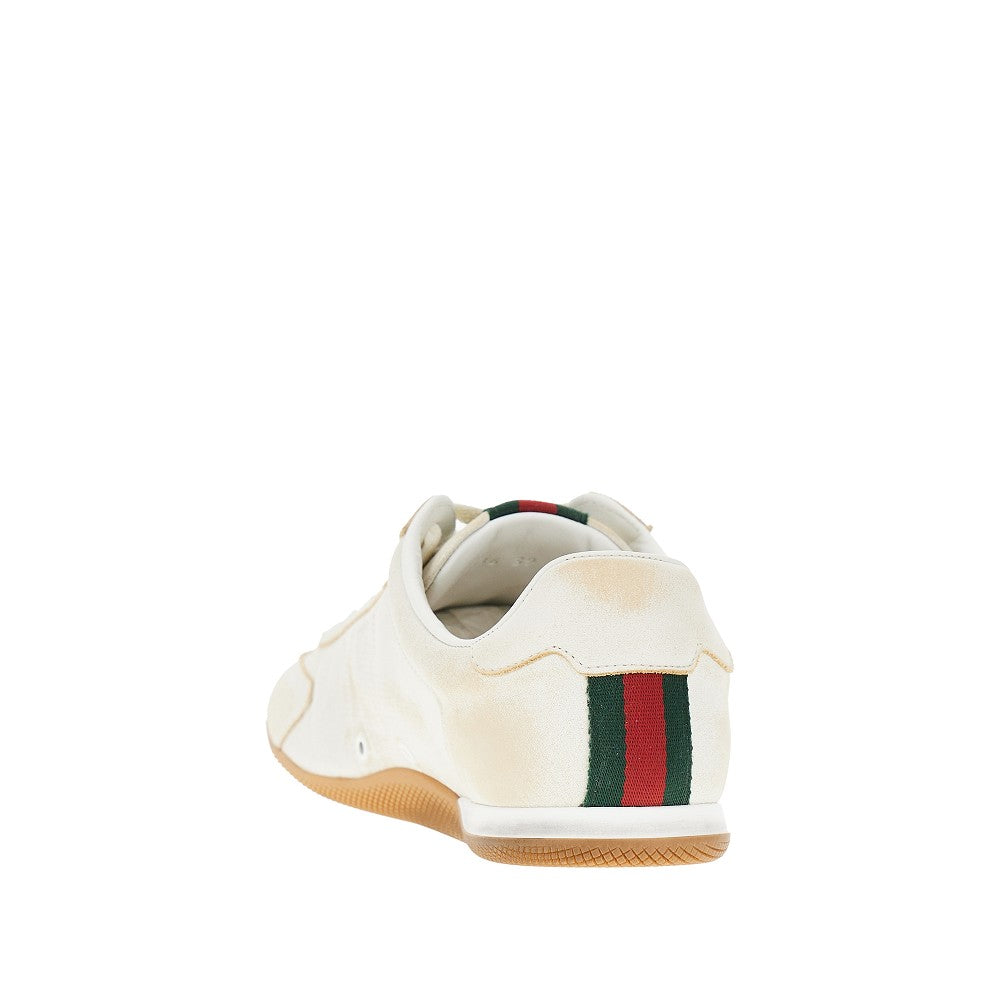 gucci shift leather sneakers