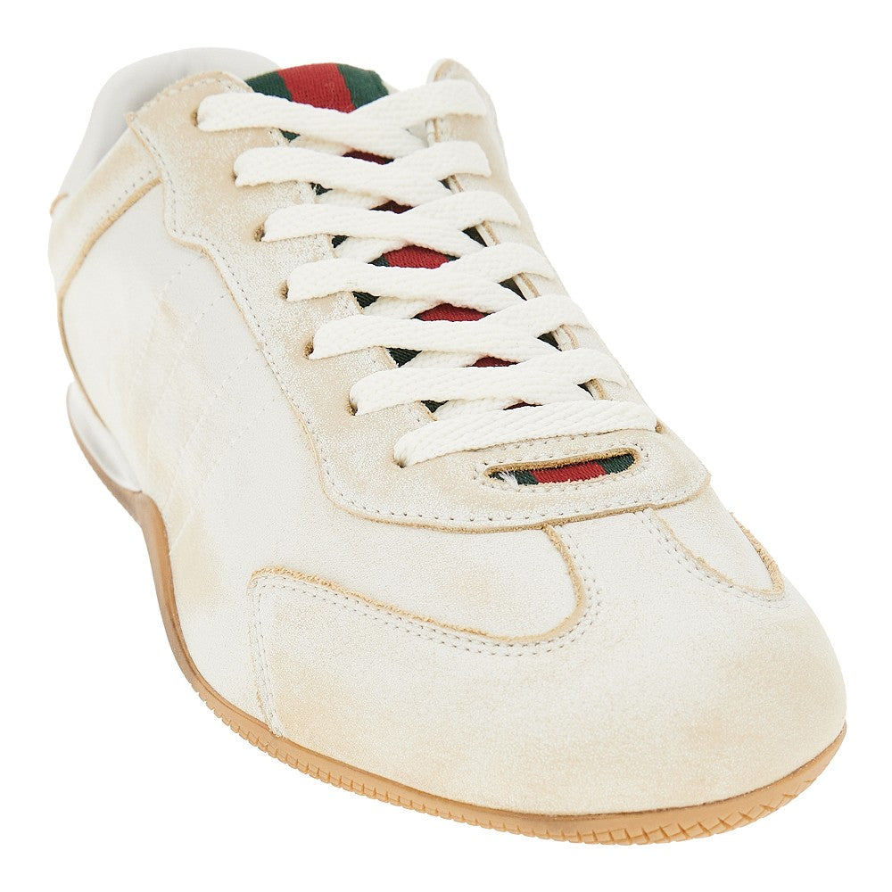 gucci shift leather sneakers