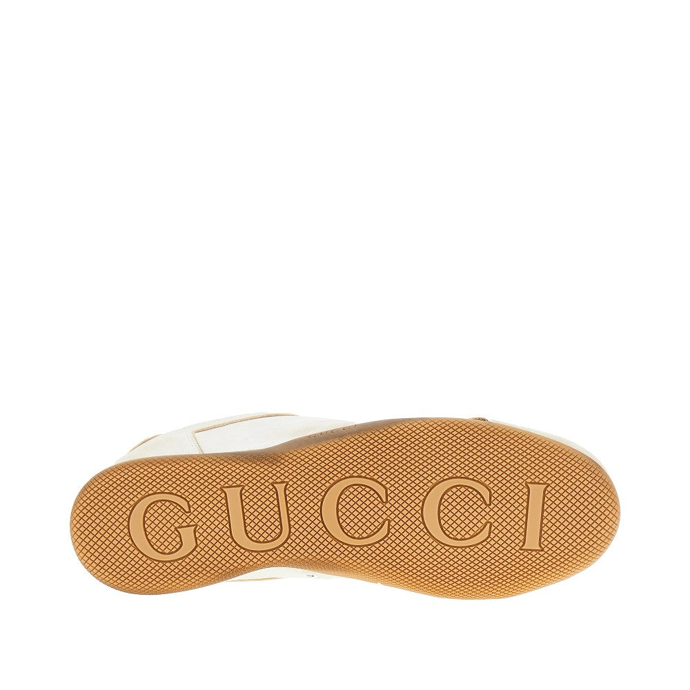gucci shift leather sneakers