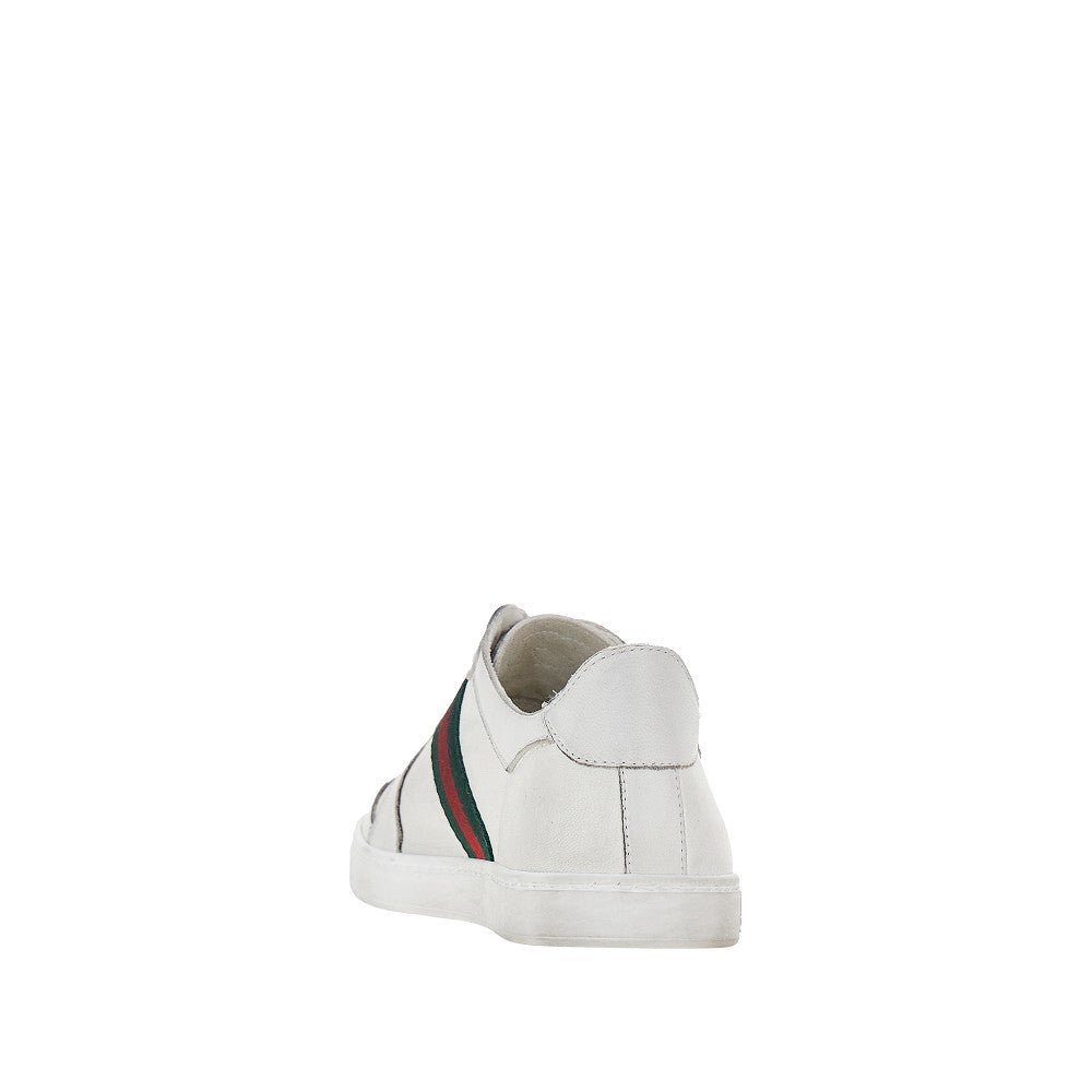 stretch leather sneakers