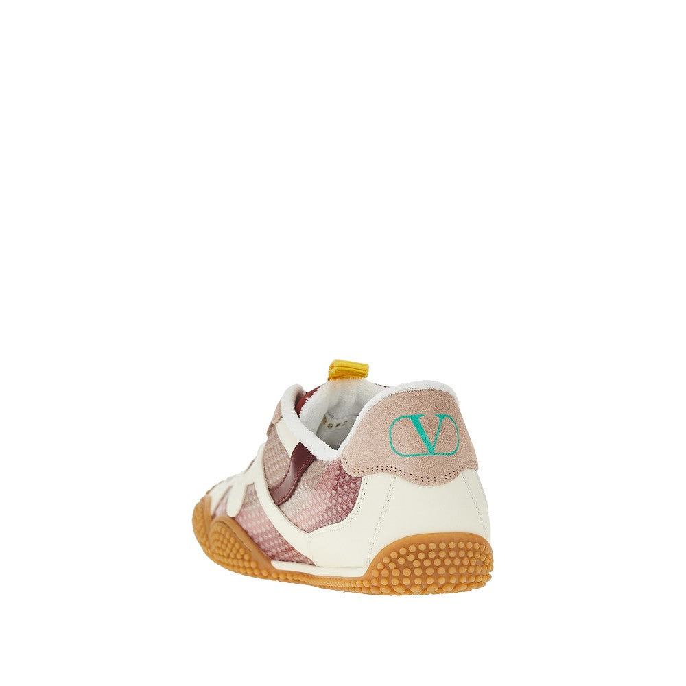 amphibia fabric and leather sneakers