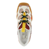 VALENTINO GARAVANI 36 amphibia fabric and leather sneakers