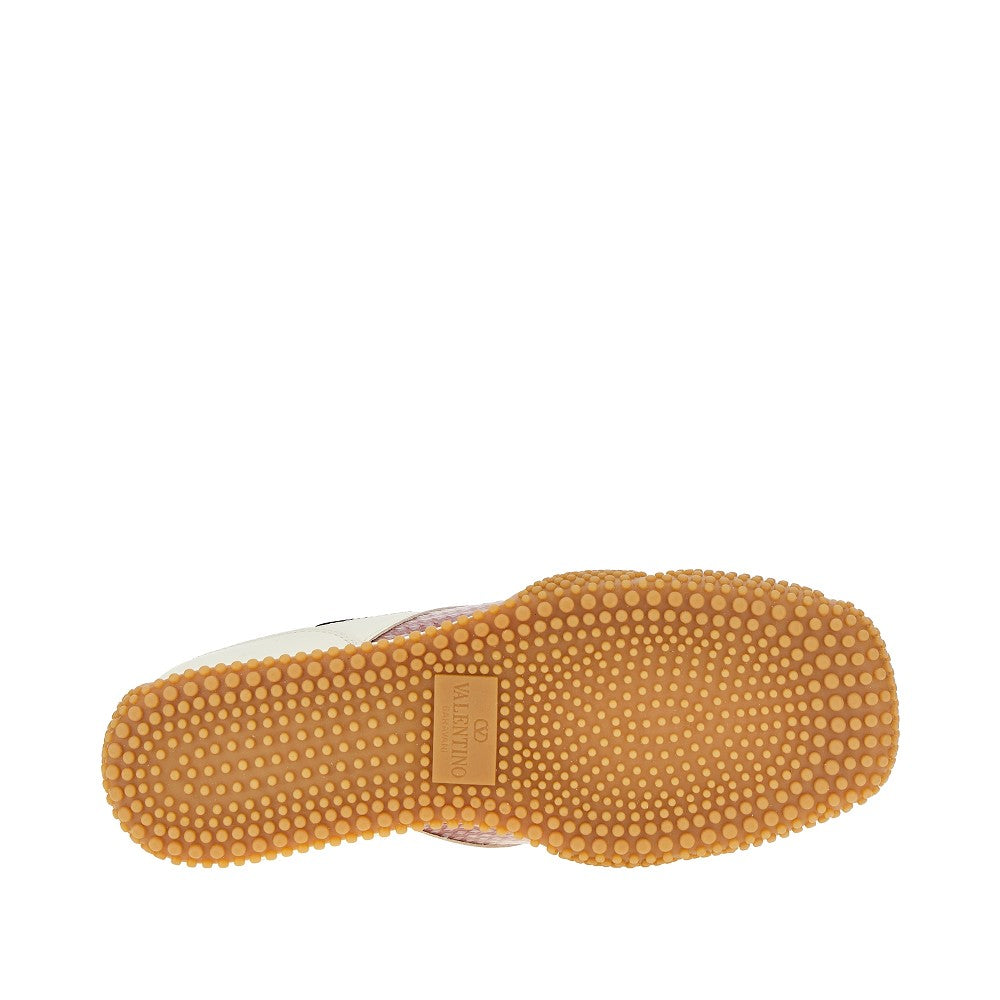 amphibia fabric and leather sneakers