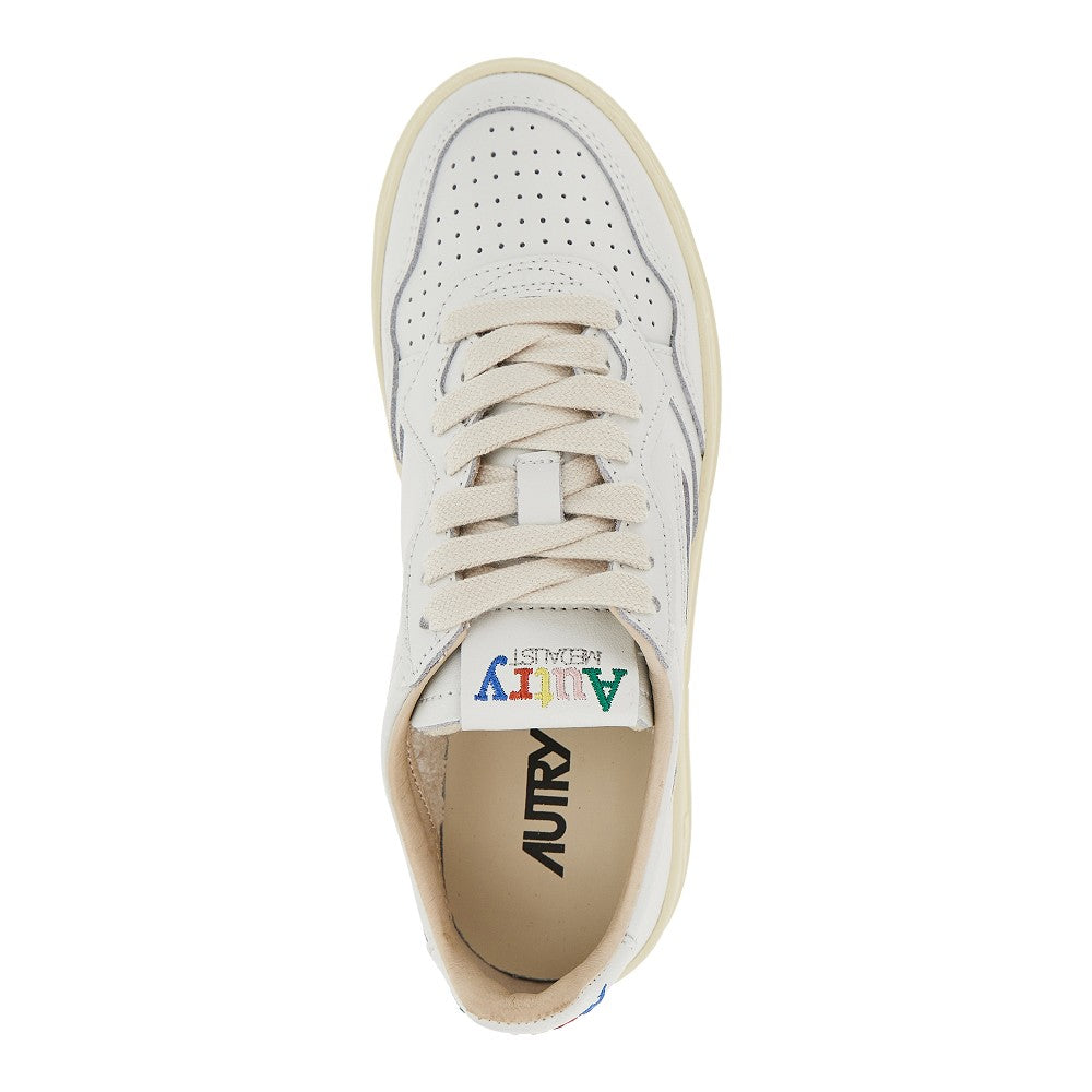 multicolour embroidery medalist low sneakers