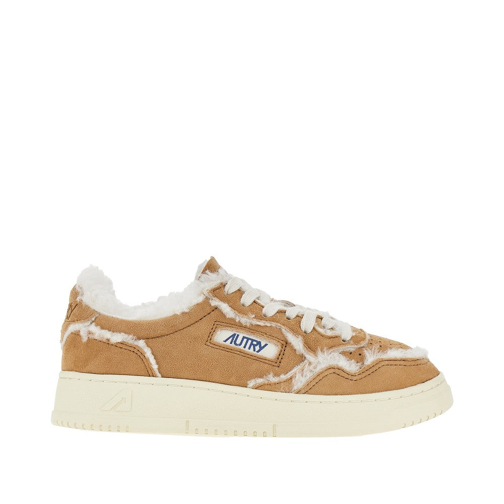 AUTRY 37 suede and shearling medalist low sneakers