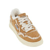 suede and shearling medalist low sneakers