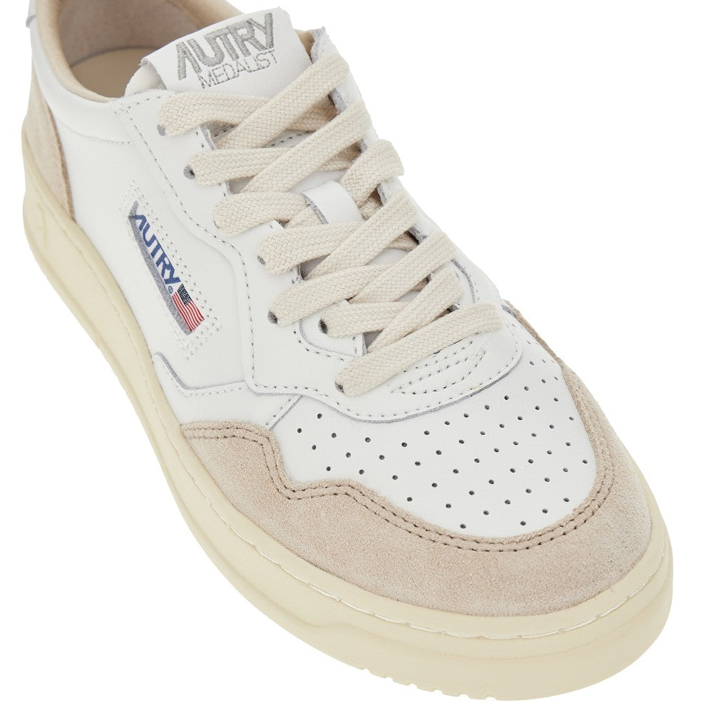 AUTRY 36 suede and leather medalist low sneakers