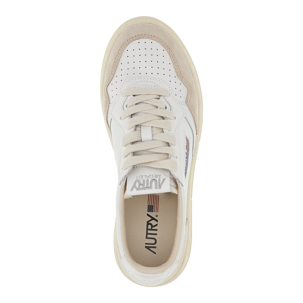 AUTRY 36 suede and leather medalist low sneakers