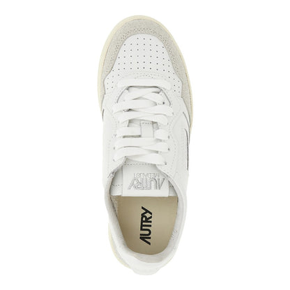 AUTRY 36 suede and leather medalist low sneakers