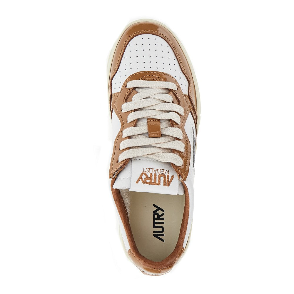 medalist low sneakers with patent details