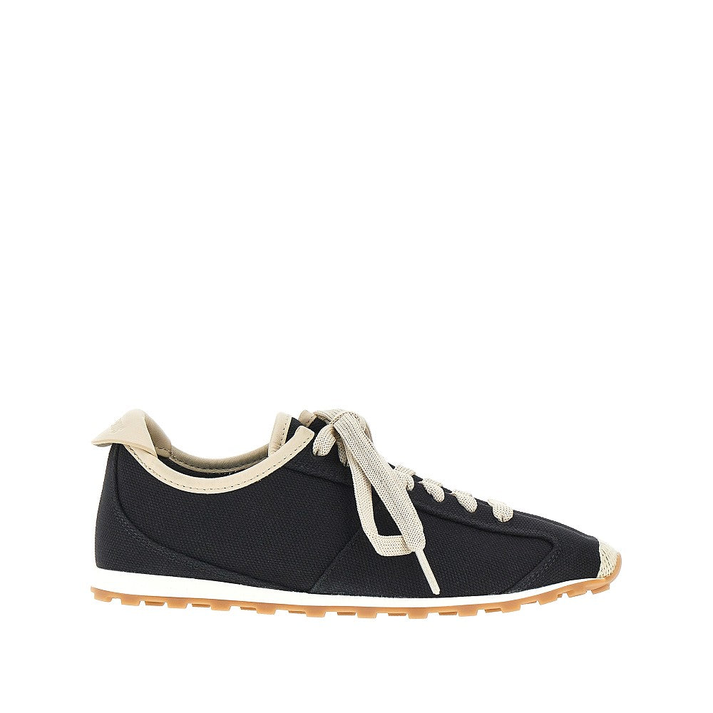 JACQUEMUS 36 les tennis leather and canvas sneakers